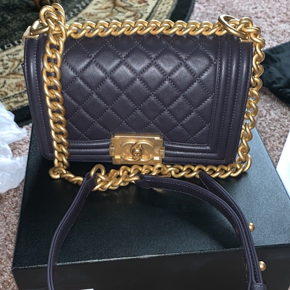 Black Gray Chanel Le Boy bag, New - Picture 7 of 8